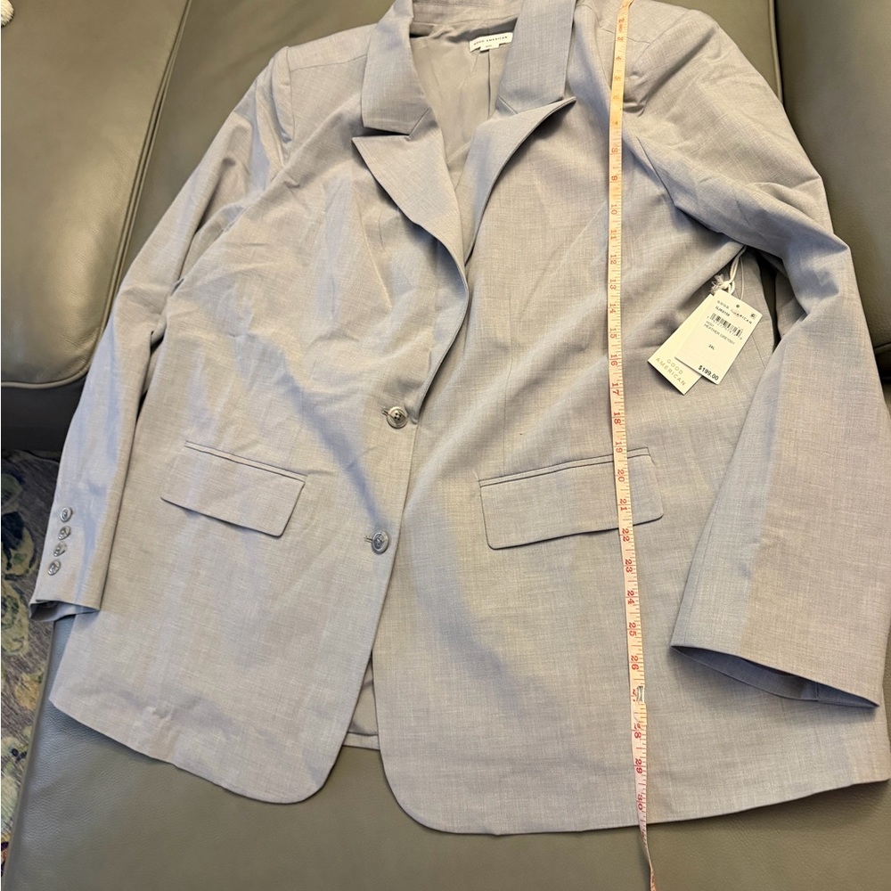 Good American Light Gray Single-Breasted Blazer - Picture 5 of 8